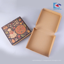 boîte d&#39;emballage ondulée de pizza faite sur commande avec la marque privée